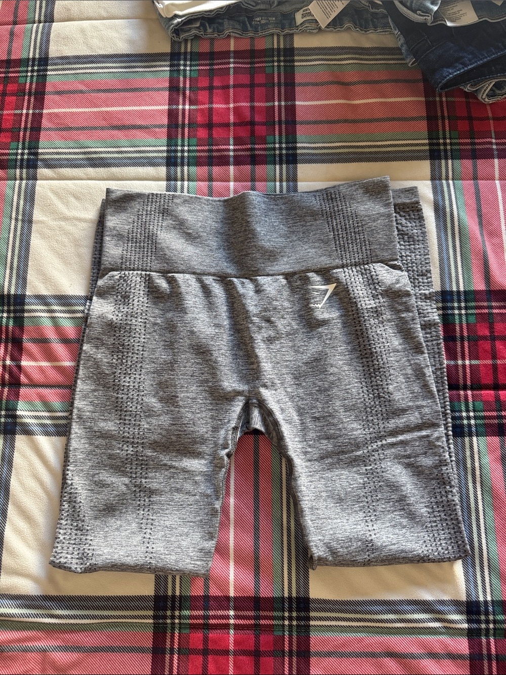 Gymshark Grey Seamless Leggings (folded in photo)